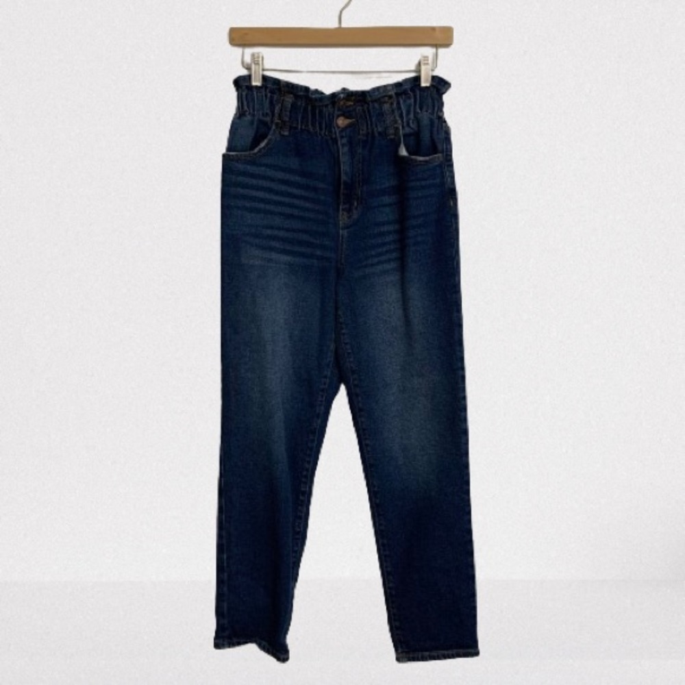 Wild Fable High Waist Paper Bag Denim Straight Leg Jeans Size 4